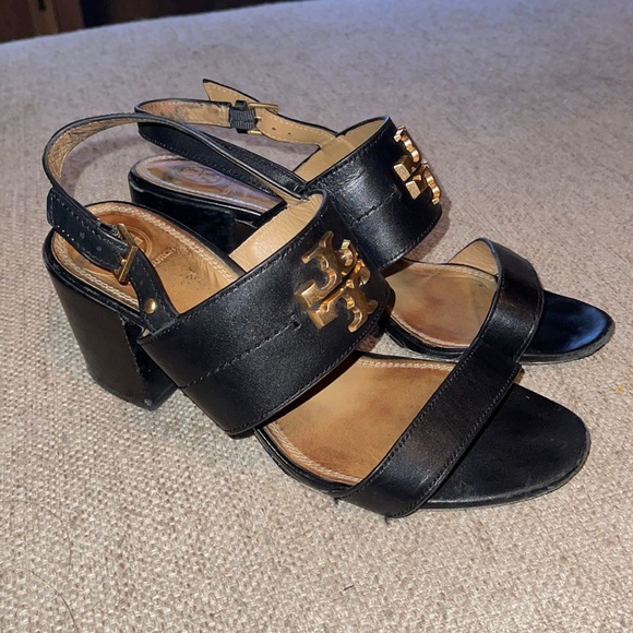 Tory Burch Shoes - Tory Burch Everly Sandal calf Leather, Black 8.5